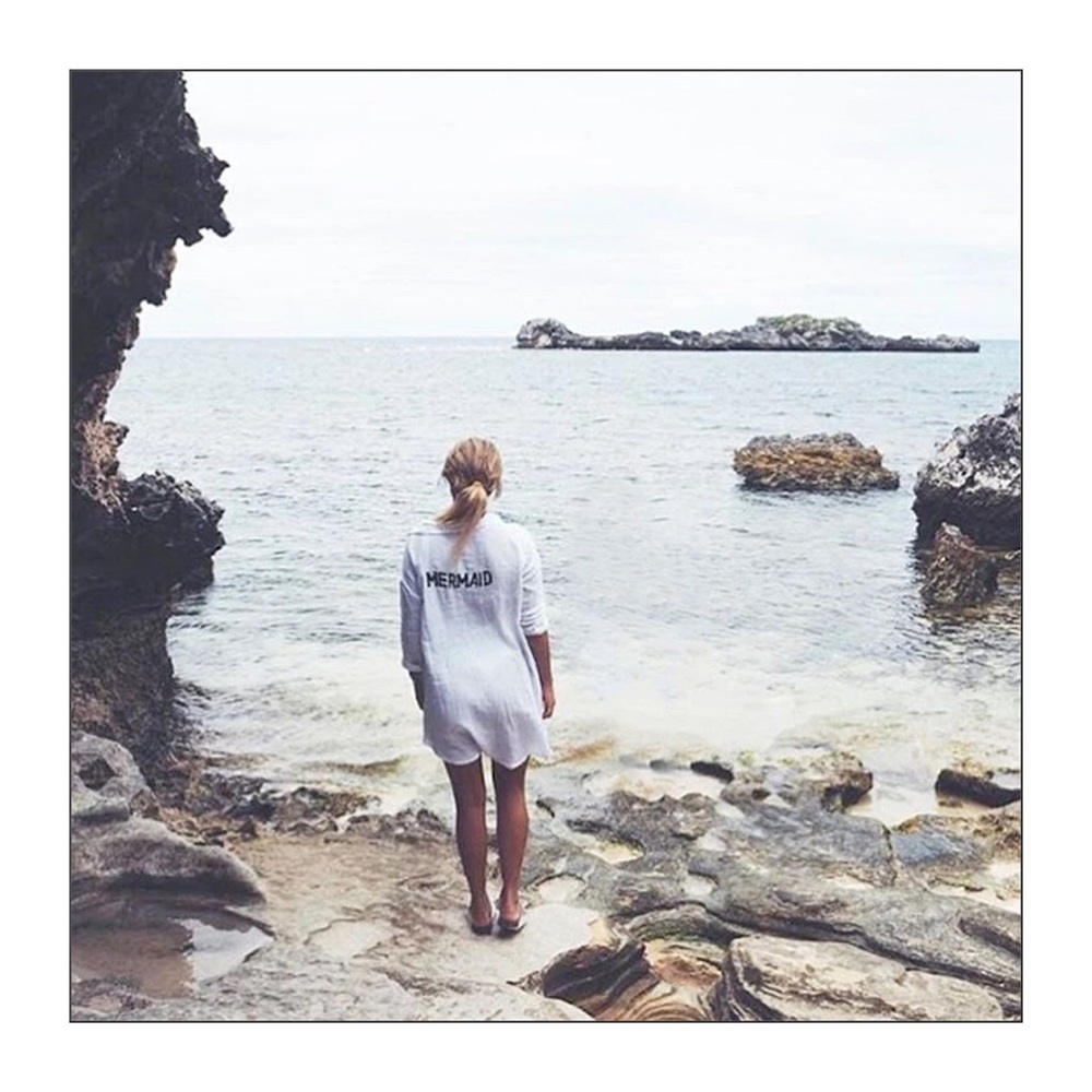 New Mermaid Embroidered Beach Cover-Up/ Tunic - Picture 4 of 5